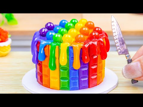 Amazing Rainbow Cake 🌈 Miniature Rainbow Chocolate Cake Decorating By Amazing Cake