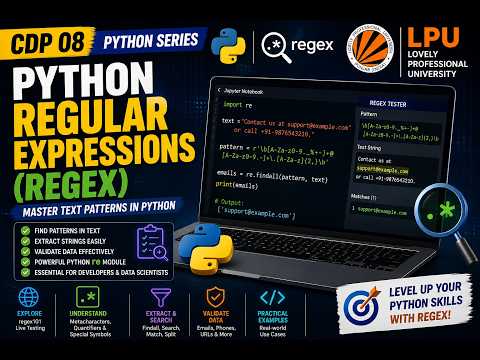Python Regular Expressions Regex Full Tutorial Python Cdp 08