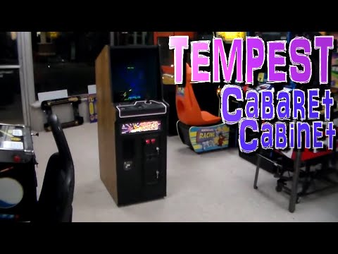 Atari's Famous TEMPEST Arcade Machine In The Lesser Known CABARET Cabinet  - Color Vector Monitor