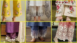 Salwar embroidery design / trouser embroidery designs #embroidered #handembroidered 