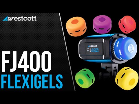 Westcott FJ400 400Ws Strobe with Rapid Box Switch Strip Softbox (1x2'), FlexiGels, and Accessory Kit