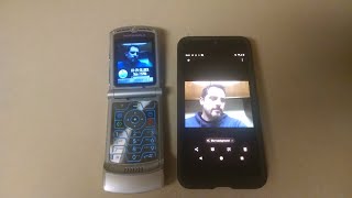 How to send a photo from a Motorola Razr V3 to an Android phone