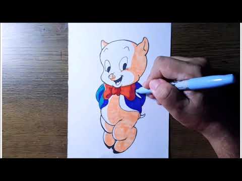 Speed Draw 'GAGUINHO' (Porky Pig  - Looney Tunes)