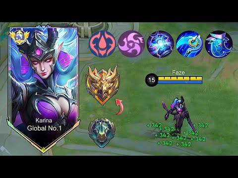 NEW KARINA BEST 1 SHOT LIFESTEAL BUILD TUTORIAL TO RANK UP FASTER IN 2023! MLBB