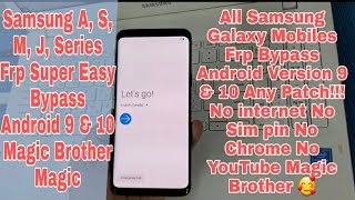 All Samsung Mobiles Frp Bypass Android Version 9 & 10 #New !!! Bro Super Easy 🤝
