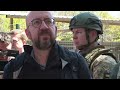 President Of The European Council Visits Odesa On 9 May 2022 Takes Cover During Missile Strike