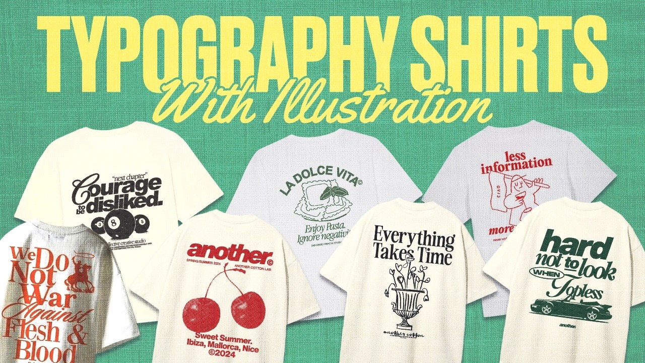 How To Design Typography T-Shirts With Simple Illustrations