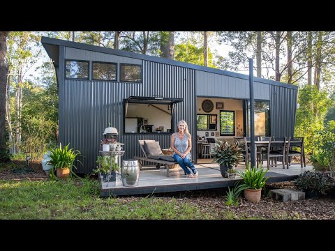 45K Inspiring Tiny Home! | Solo Female has perfect Tiny House in Australian forest