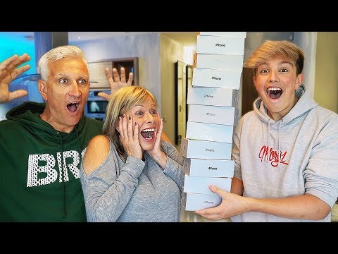 Destroying Mom & Dad's iPhone's & Buying them 100 New Ones... ($100,000)