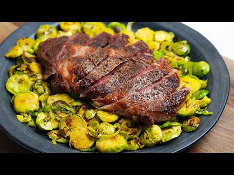 Ribeye Steak with Stir-Fried Brussels Sprouts – A Fast, Flavour-Packed Weeknight Favourite