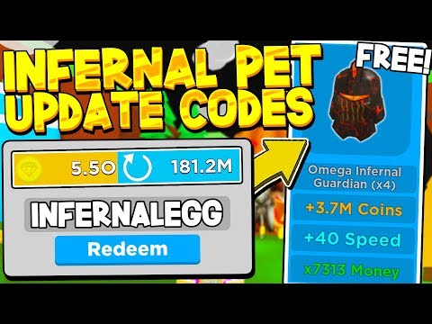 3 OWNER OMEGA INFERNAL PET UPDATE CODES IN MAGNET SIMULATOR! Roblox
