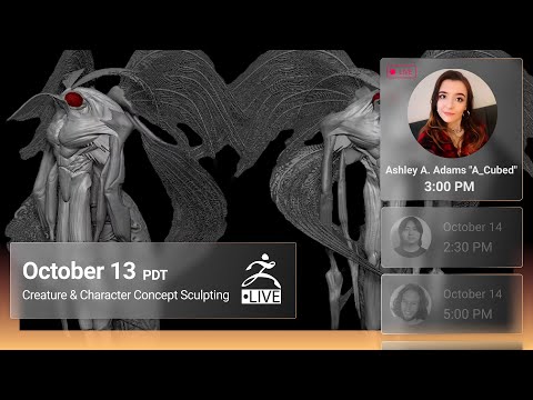 Creature & Character Concept Sculpting - Ashley A. Adams "A_Cubed" - ZBrush 2021.7