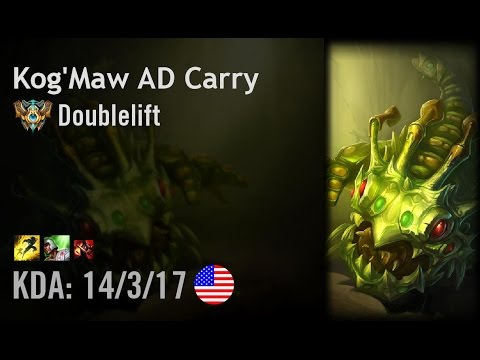 Kog'Maw AD Carry vs Sivir - Doublelift - NA Challenger Patch 6.8