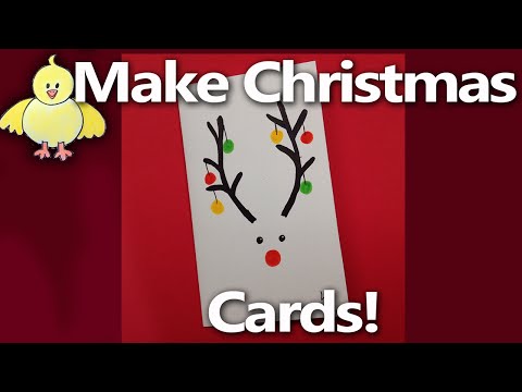 How to Make an Easy Christmas Card - Rudolph Card -...