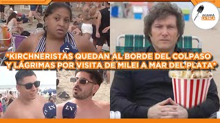 Kirchner supporters on the beach are on the verge of collapse due to Milei's visit to Mar del Pla...