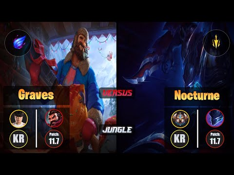 Clid GRAVES (Jungle) [Phase Rush] VS NOCTURNE - Challenger KR Patch 11.7