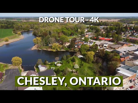 🌅 Discover Chesley, Ontario from Above | 4K Drone Journey! 🚁✨
