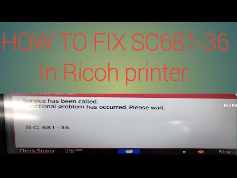 HOW TO FIX SC681-36 IN RICOH IMC 3000