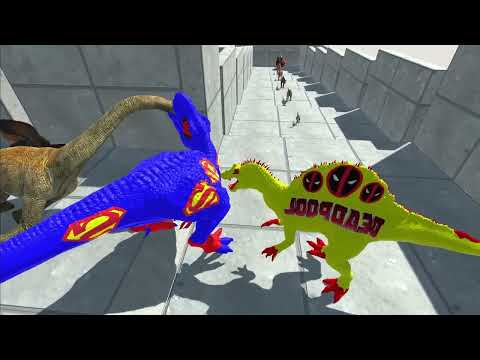 T-REX SUPERMAN DEATH FALL HUNTING T-REX VENOM in JURASSIC WORLD EVOLUTION