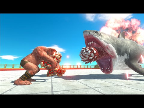 Lava golem with ogre lord vs boss factions animal revolt battle simulator