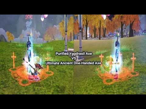 [Flyff Aibatt] Ancient Axe Vs Purified Yggdrasil Axe
