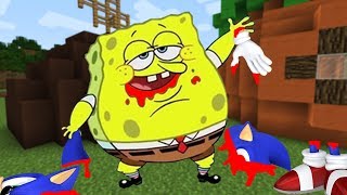 СПАНЧ БОБ СЪЕЛ СОНИКА В МАЙНКРАФТ ГУБКА БОБ SONIC SPONGE BOB MINECRAFT