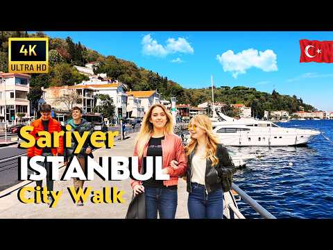 🇹🇷 Istanbul Türkiye 2025 Sariyer 4K Walking Tour | Streets, Cafes, Bosphorus Views