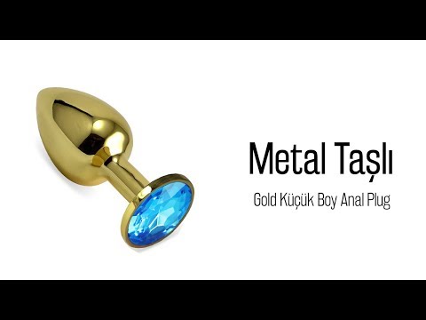 Gold Metal Taşlı Küçük Boy Anal Plug