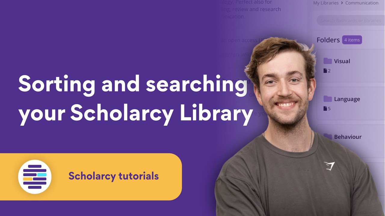 Sorting and searching Scholarcy Library made simple