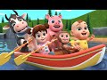 Row, Row, Row Your Boat (Animal Version) | Lalafun Nursery Rhymes & Kids Songs
