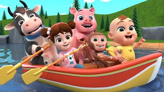 Row, Row, Row Your Boat (Animal Version) | Lalafun Nursery Rhymes &amp; Kids Songs