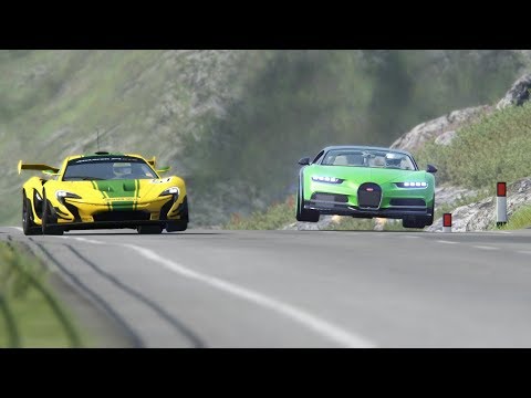 Bugatti Chiron vs McLaren P1 GTR at Highlands