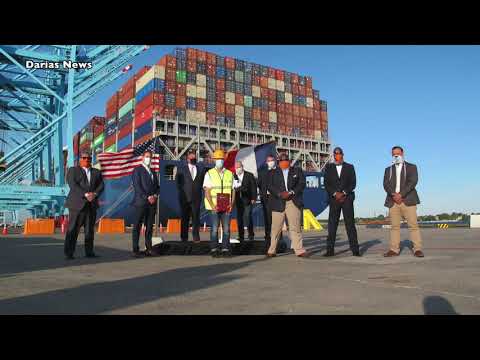 CMA CGM Brazil Arrives at Port Elizabeth, Largest Cargo Ship To Call on East Coast