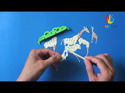How to make Giraffe 3D popup cards