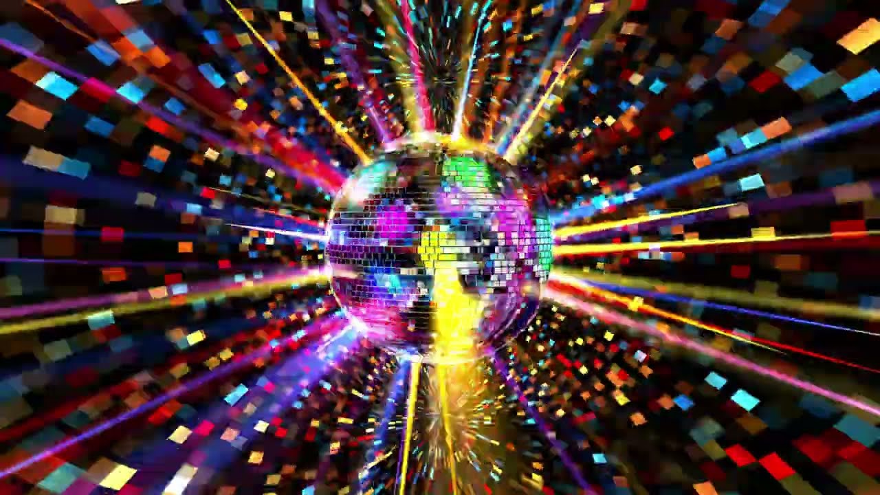 10 Hours 4K Colorful Disco Ball Spinning | Background Party