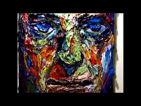 Expressionist Original Oil Painting on Canvas ( 002_m345 )