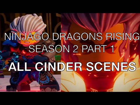 ALL CINDER SCENES in Ninjago Dragons Rising Season 2 (part 1)