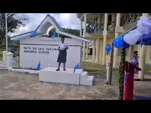 RSMS' Virisila of Y12 sings Tulua Ni Vuki during Fiji Day Celebration
