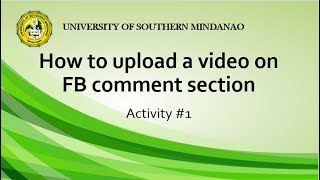 How to upload video on FB comment section