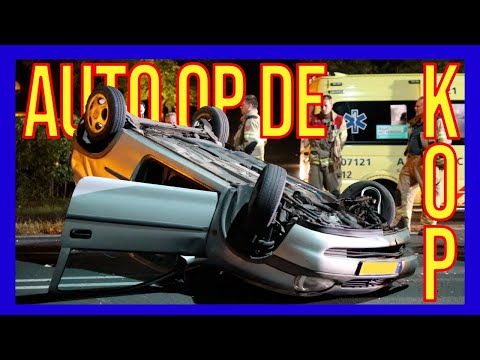 Auto op de kop  - VOLUNTEERS DUTCH FIREFIGHTERS -