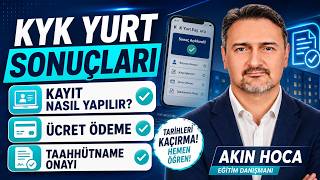 KYK YURT SONUÇLAR AÇIKLANDI. YURT KAYIT VE ÜCRET ÖDEME , TAAHHÜTNAME O