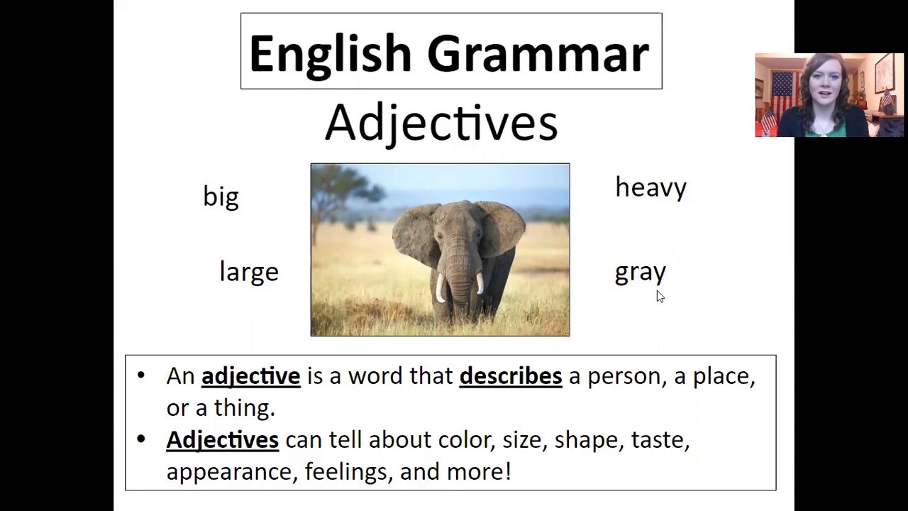 English Grammar:  Adjectives to Describe Size