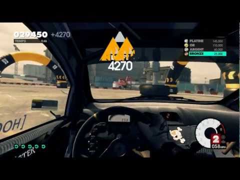 DiRT 3 Gymkhana Drift Tutorial Platinum Medal - Onboard Camera