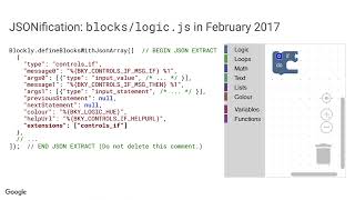 2022 Blockly Developers Summit: Block Definitions - Past, Present, and Future