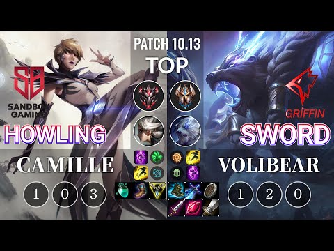 SB Howling Camille vs GRF Sword Volibear Top - KR Patch 10.13