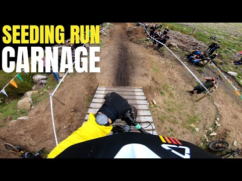 Downhill National Champs '23 - Seeding Run with a crash - GAP Bike Park