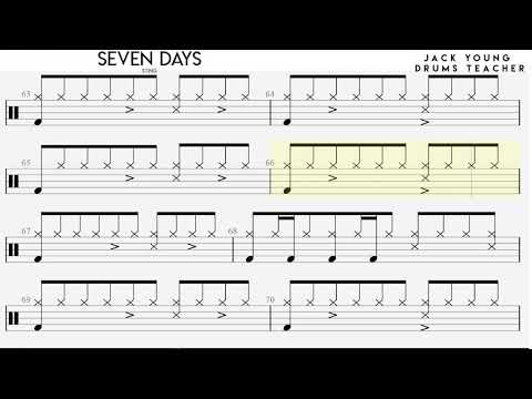 How to play  Seven Days on Drums 🥁