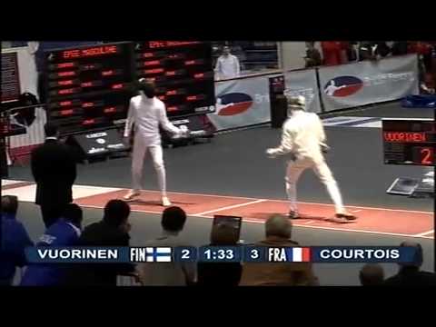 Belfast World Championships 2009 JME - L32 - Vuorinen FIN v Courtois FRA