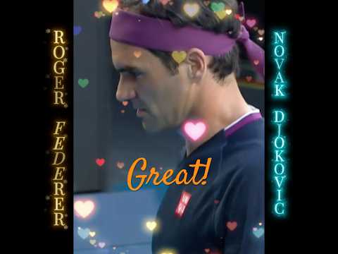 Roger Federer vs Novak Djokovic ❤️ Great! 🔥💯👍🎄 #tennis #tennislove #edited