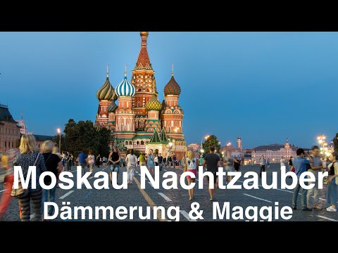 Moskau bei Nacht: Der Rote Platz in 4K - Basilius-Kathedrale & Kreml Lichter & Kaufhaus Gump 